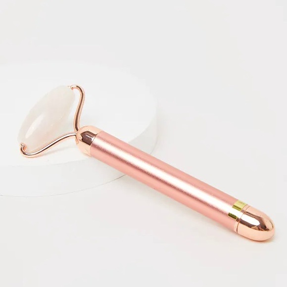 NIB Zoë Ayla Rose Quartz Vibrating Facial Roller - Picture 2 of 15